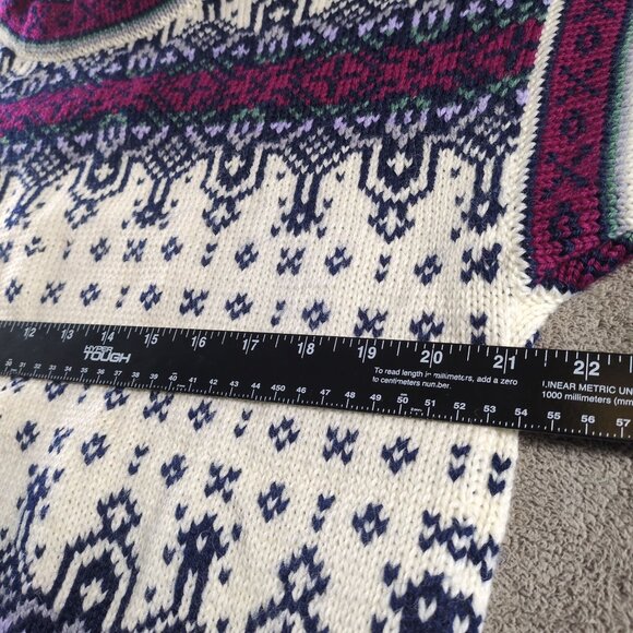 Dale of Norway Small Vintage Nordic Fair Isle Wool Sweater Holiday Skiing - Picture 6 of 8